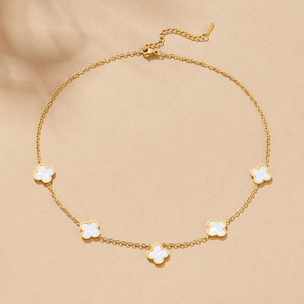 White Clover Cluster Necklace - Beautiful Earth Boutique