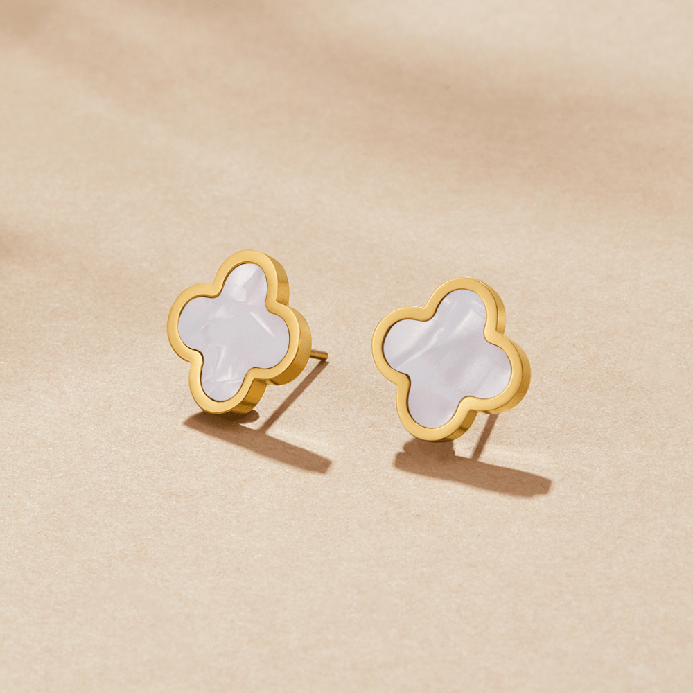 White Clover Stud Earrings - Beautiful Earth Boutique