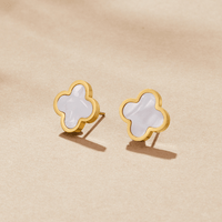 White Clover Stud Earrings - Beautiful Earth Boutique