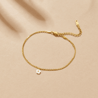White Petal Shell Layered Anklet - Beautiful Earth Boutique