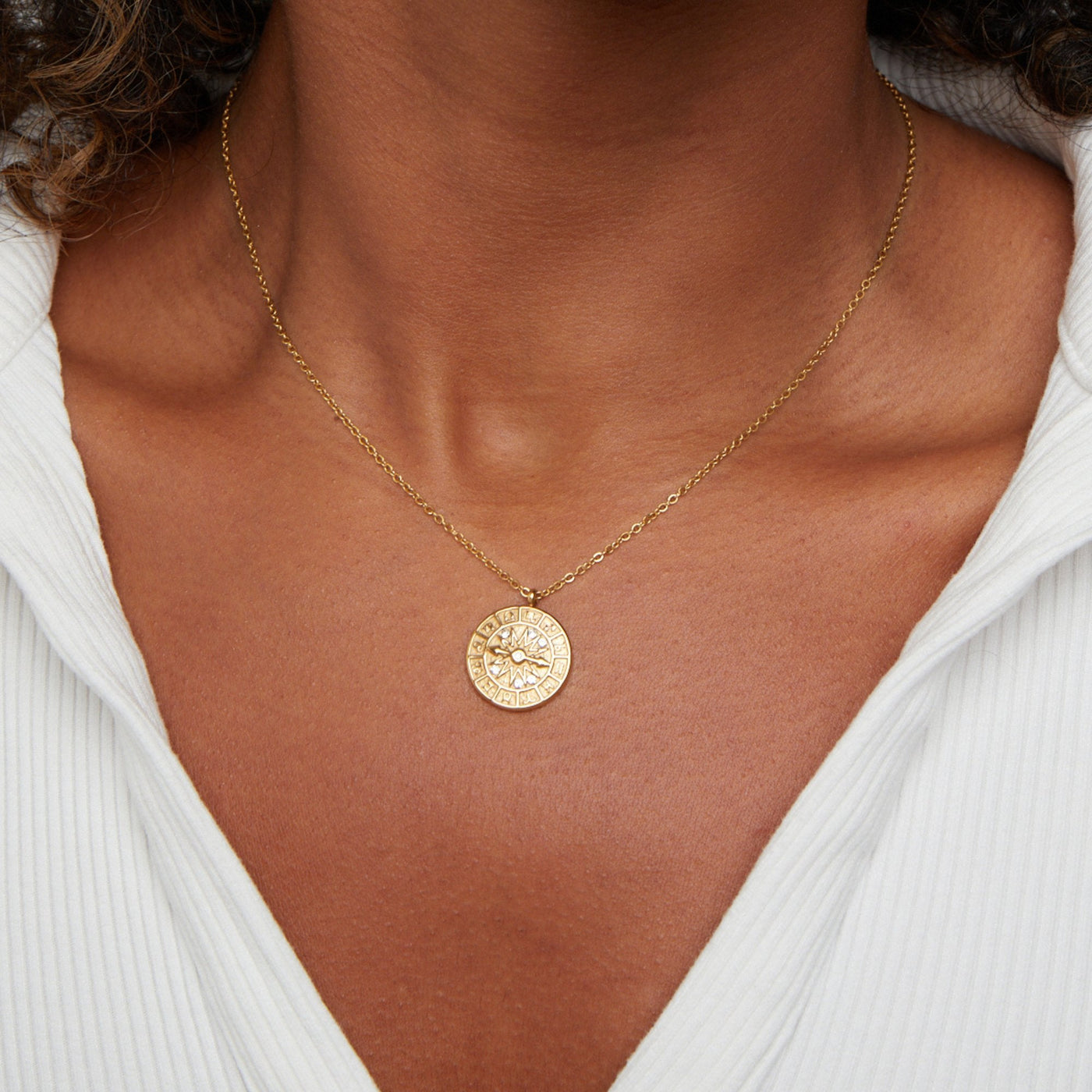 Zodiac Coin Gold Necklace - Beautiful Earth Boutique